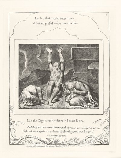 Let the Day perish wherein I was Born, 1825 by William Blake